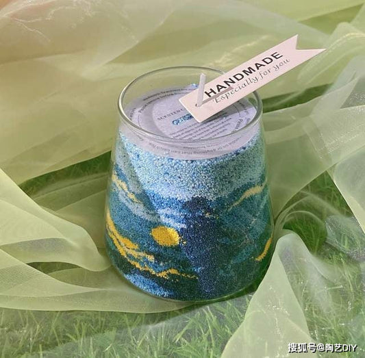 DIY手作上新丨沙瓶画与蜡烛的创意结合，赴一场视觉上的芳香盛宴！